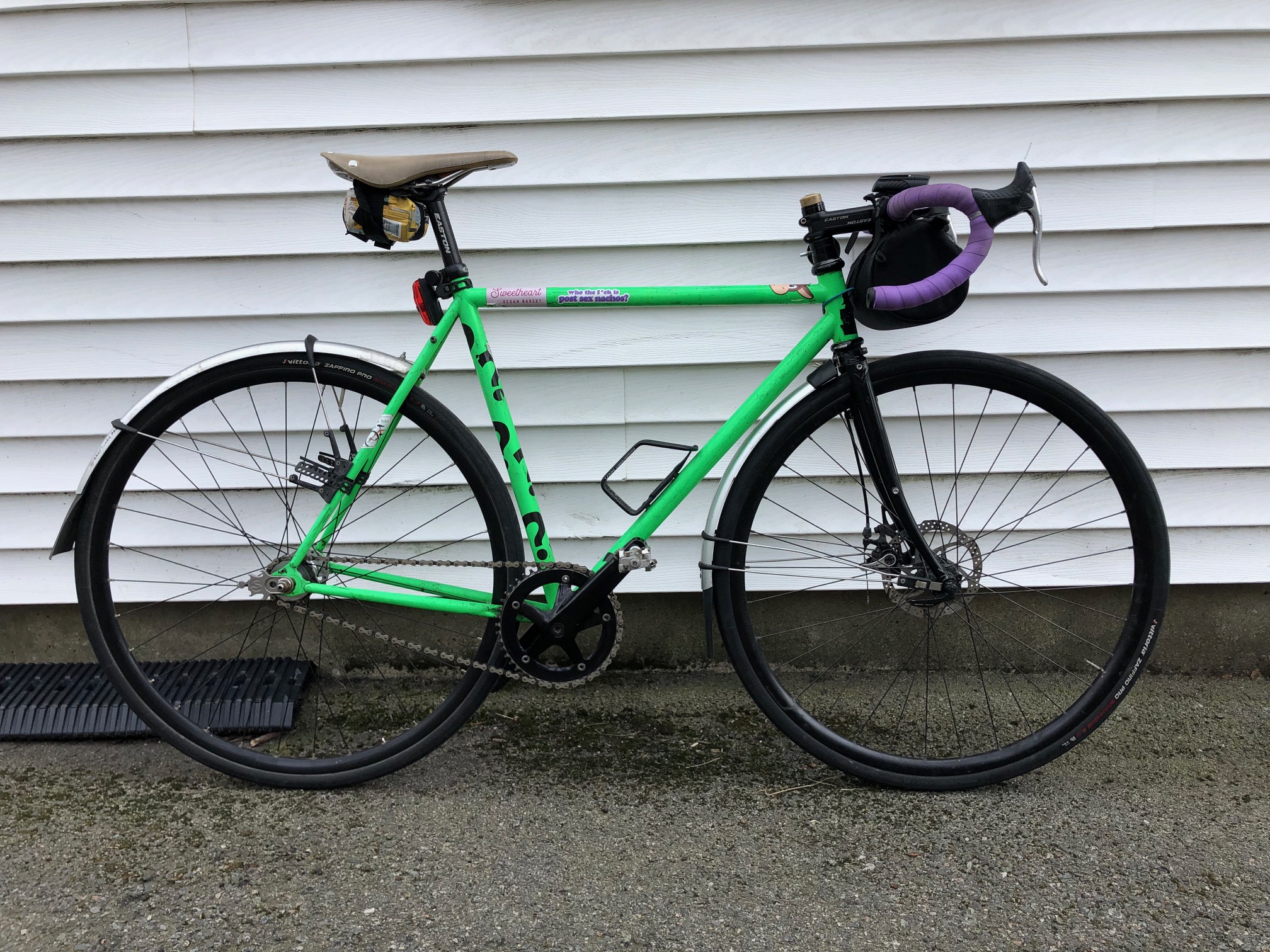 The fixed-gear brevet bike
